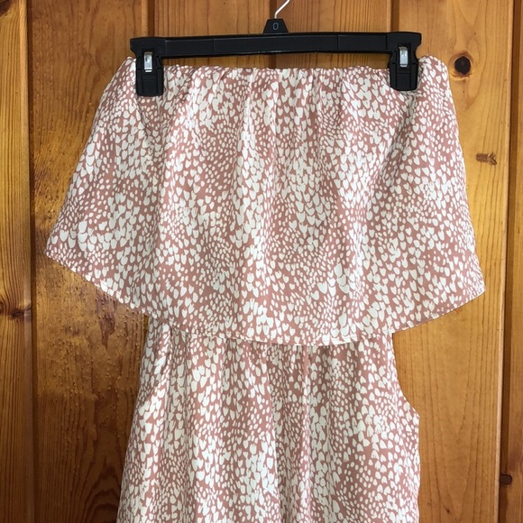 Tyche Amalfi Slanted Hem Jumpsuit size small blush color summer speckled dress​​ - Picture 8 of 16